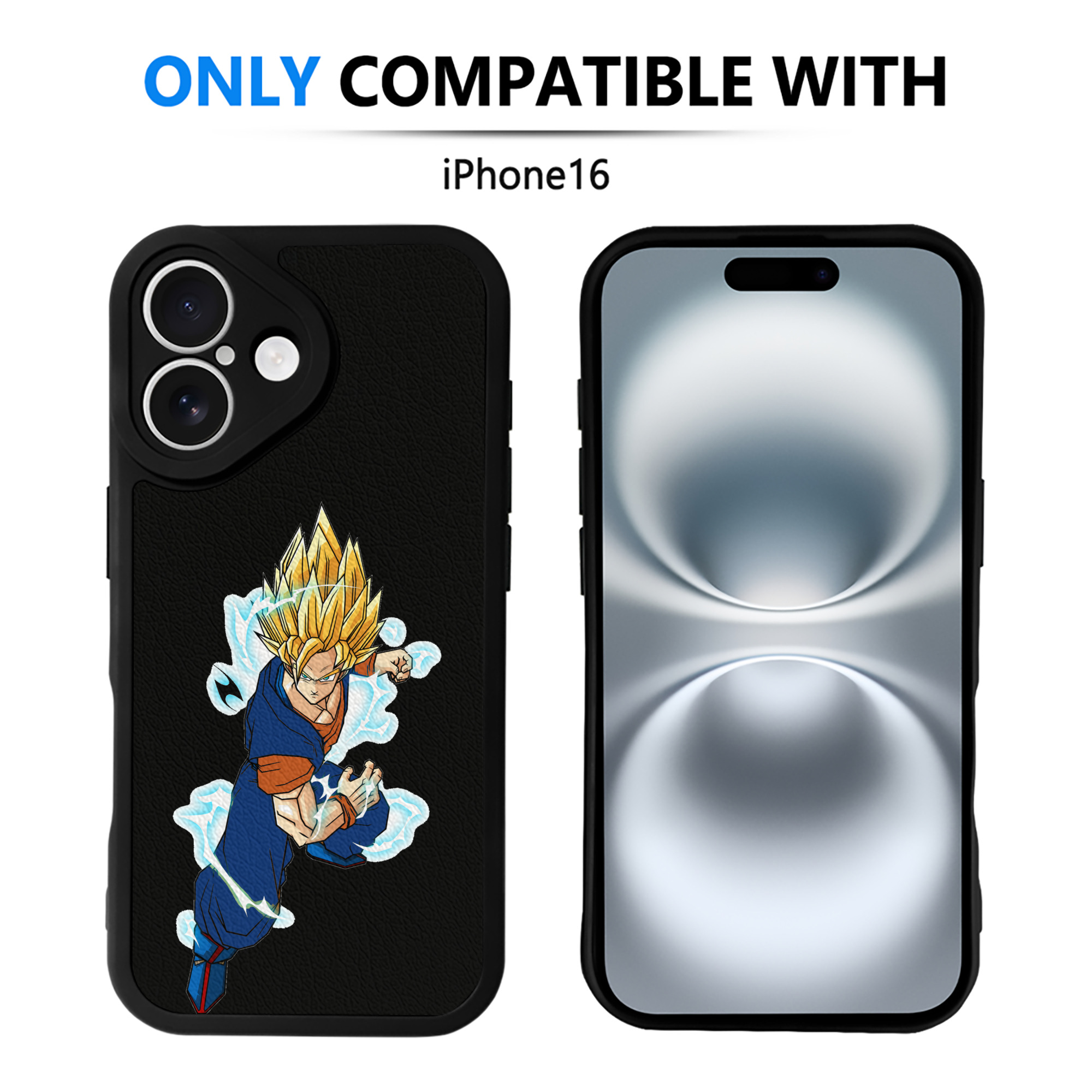 （画像用） ドラゴンボール 孫 悟飯（そんごはん）DRAGON BALL Son Gohan 【iPhone 16シリーズ対応】シリコンスマホケース（レザー調） 材質：シリコン
